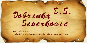 Dobrinka Šeperković vizit kartica